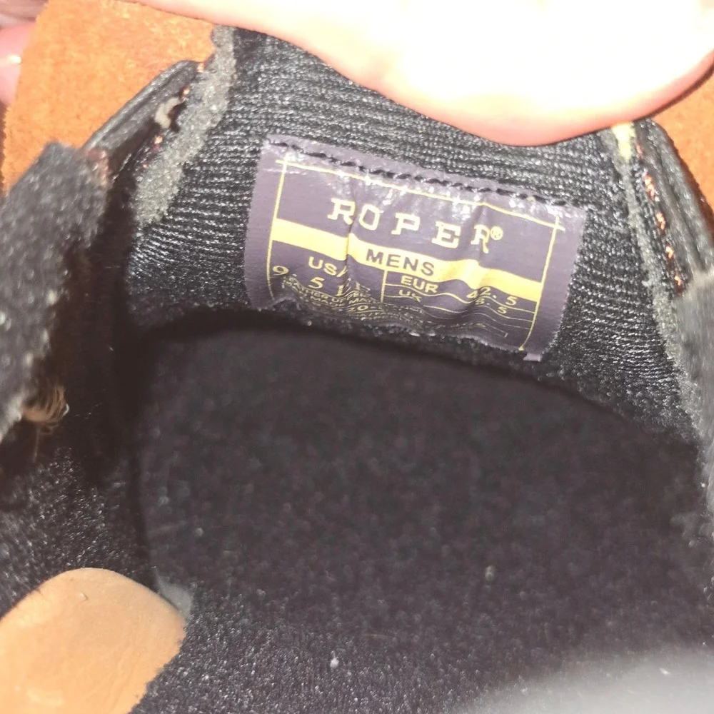 Roper Sport Slip On 9.5 EE Mens Bay Brown Leather Wide Performance Shoes